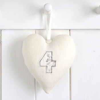 Personalised Hanging Heart Wedding Anniversary Gift, 7 of 12