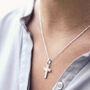 Sterling Silver Cross Necklace, thumbnail 1 of 7