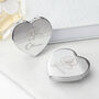 Custom Silver Plated Birth Flower Heart Compact Mirror, thumbnail 1 of 12