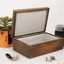 Personalised Wooden Anniversary Cufflink/Trinket Box, thumbnail 7 of 9