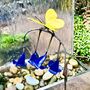 Bluebell And Yellow Butterfly Garden Stake Art092, thumbnail 1 of 8