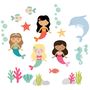 Magical Mermaids Fabric Wall Stickers, thumbnail 2 of 2