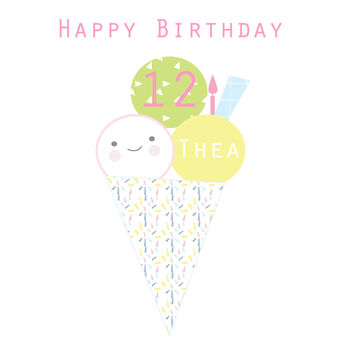 Birthday Ice Cream Greeting Card, 2 of 2