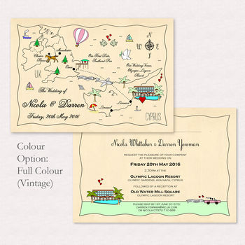 Illustrated Map Wedding Or Party Invitation, 4 of 8