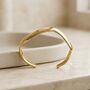 Thick Wave Cuff Bangle Non Tarnish Waterproof, thumbnail 6 of 9