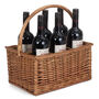 Personalised Wicker Wine Bottle Carrier Basket Gift, thumbnail 4 of 8