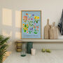 Flowers Of Wisley Poster Surrey Rhs Garden Travel Art Print, thumbnail 1 of 7