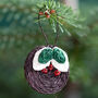 Handwoven Christmas Pudding Decoration, thumbnail 2 of 6