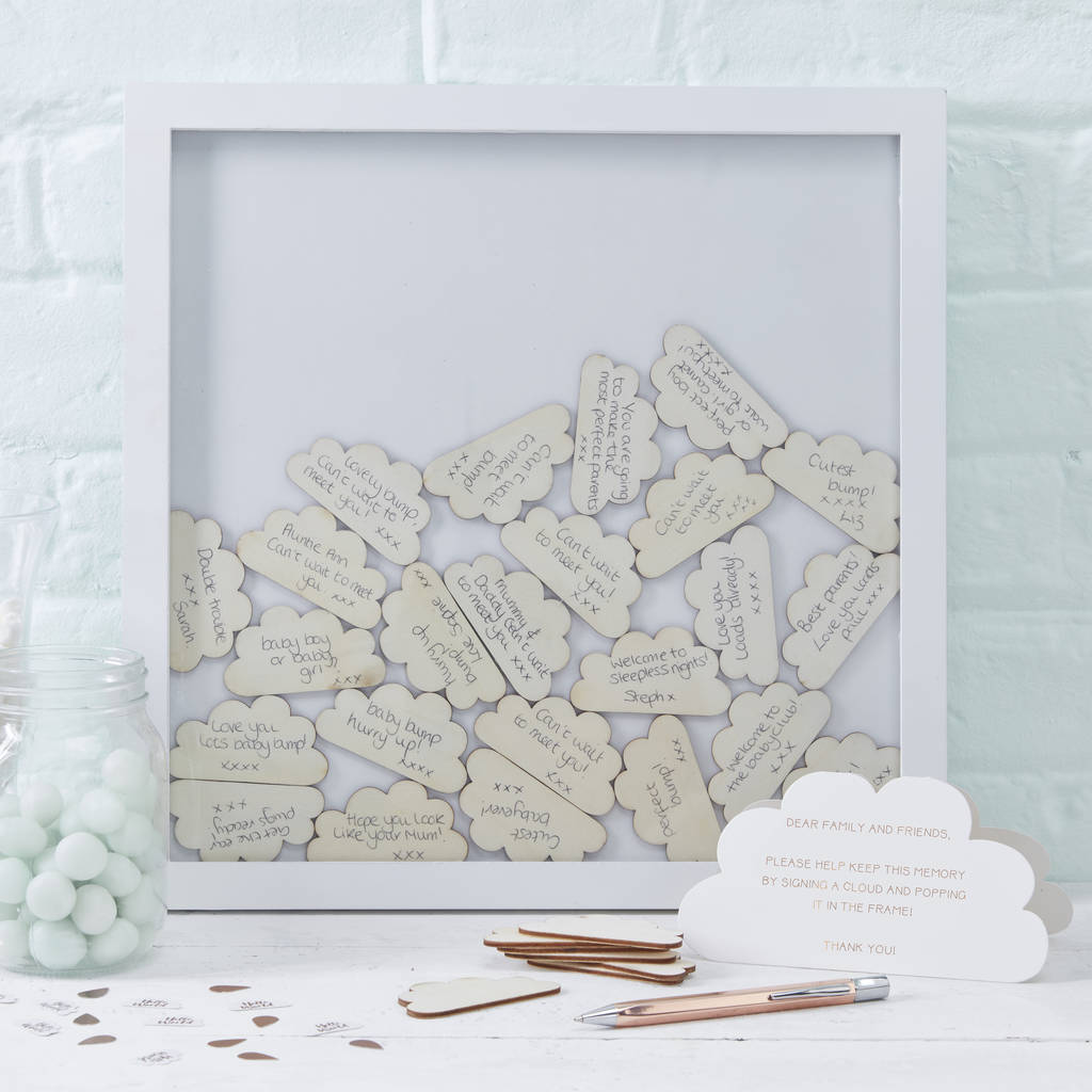 Frame Drop Top Baby Shower Guest Book Alternative By Ginger Ray