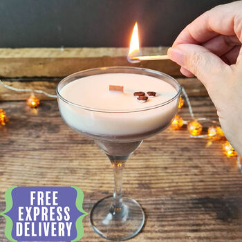 Vegan Handmade Espresso Martini Scented Cocktail Candle, 2 of 9