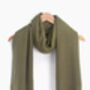 Lucia Heavyweight Scarf Khaki, thumbnail 4 of 5