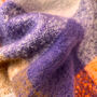 Chunky Triangular Orange And Lilac Knit Scarf, thumbnail 4 of 9