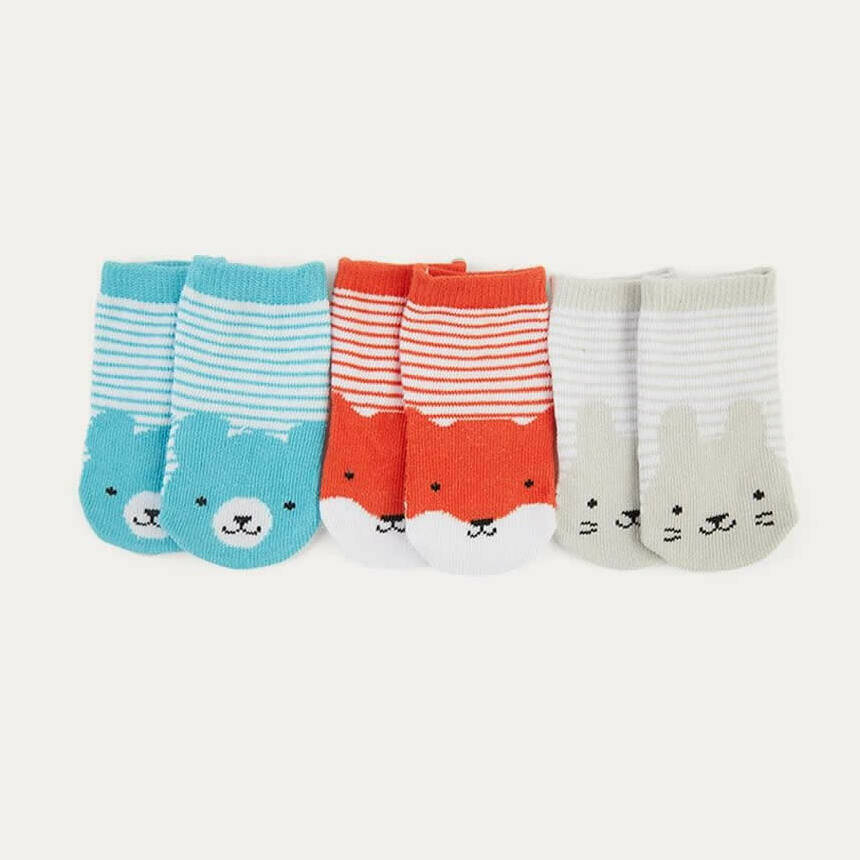 Set Of Three Animal Organic Baby Socks Gift Set By Little Baby Company ...