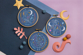 Celestial Hare Mini Embroidery Kit, 4 of 6