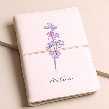 Personalised Birth Flower Refillable Notebook, 2 of 8