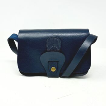 Noah Crossbody Wallet Bag Mini Shoulder Bag In Navy Blue, 6 of 7