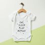 Eat, Sleep, Play, Repeat Baby Grow, thumbnail 1 of 6