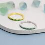 Emerald Green Half Eternity Ring, thumbnail 5 of 11