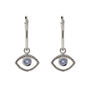Eye Of Intuition Topaz Hoops In Silver/Gold Plated, thumbnail 2 of 8
