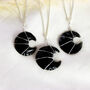 Black Obsidian Crescent Moon Crystal Necklace, thumbnail 3 of 5