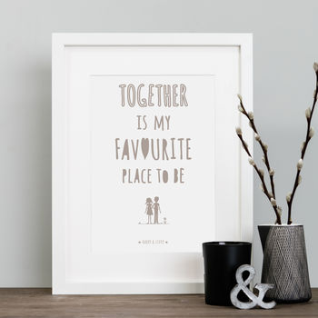 Together Is My Favourite Place Valentine's Picture, 5 of 12