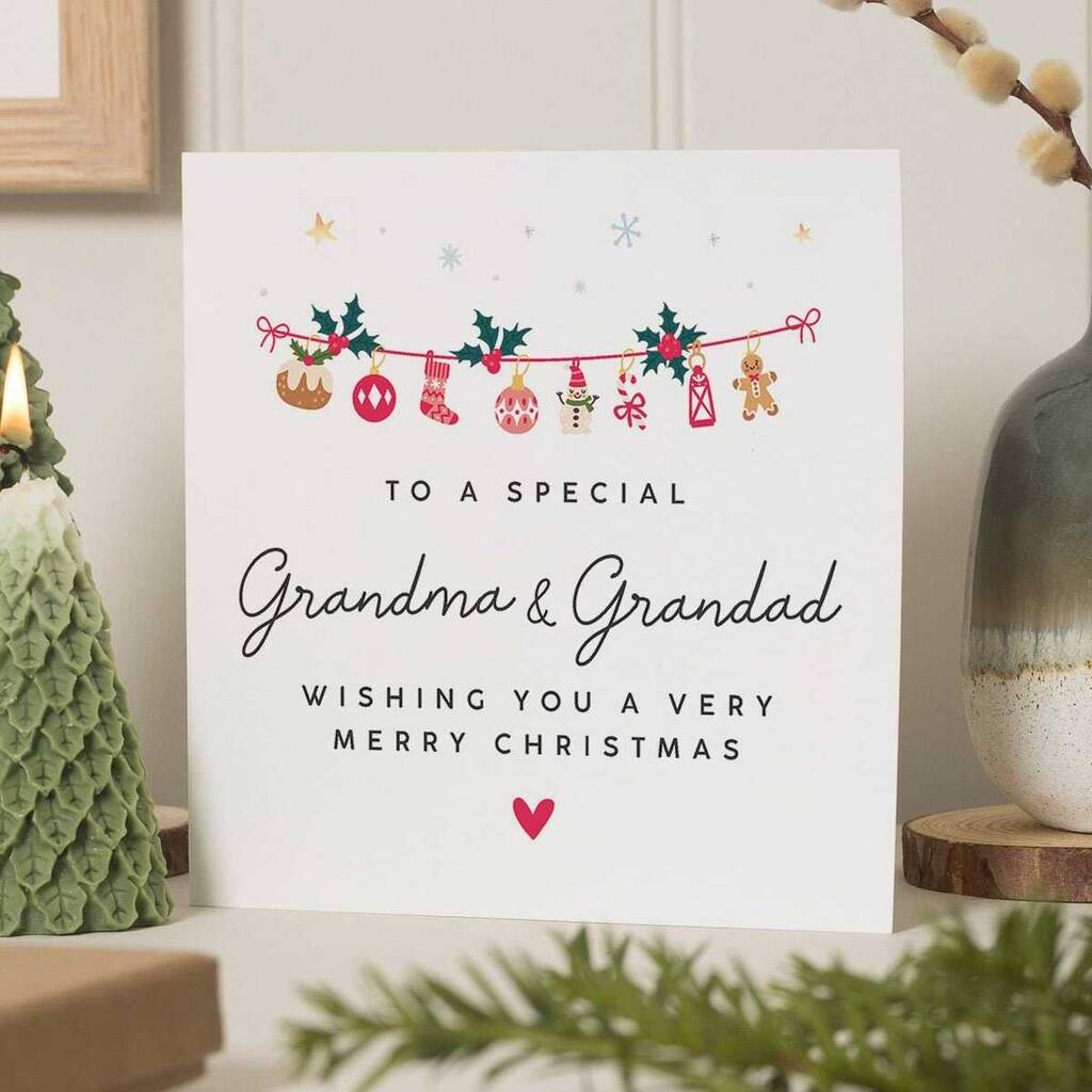 Personalised Christmas Card For Grandma And Grandad, 1 of 6