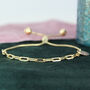 Gold Filled Link Chain Sliding Bracelet, thumbnail 4 of 10