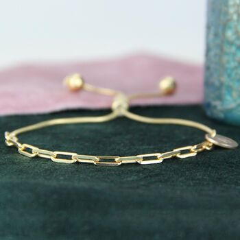 Gold Filled Link Chain Sliding Bracelet, 4 of 10