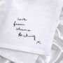Personalised Wedding Memorial Handkerchief With Handwriting, thumbnail 4 of 7