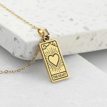 Personalised Heart Tarot Card Necklace, 5 of 6