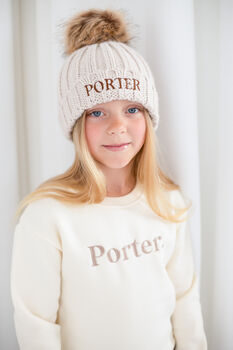 Aw Personalised Bold Name Embroidered Sweatshirt, 2 of 8