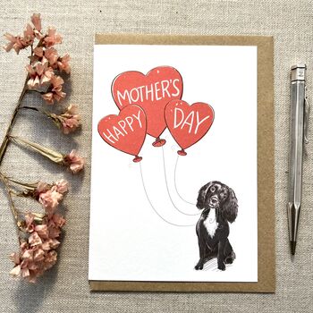 Personalised Springer Spaniel Happy Mother's Day Card, 5 of 5