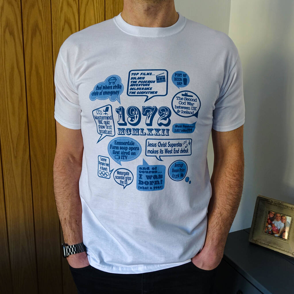'Events Of 1972' 50th Birthday Gift T Shirt, 1 of 11