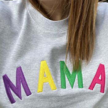 Mama Embroidered Sweatshirt, 3 of 3