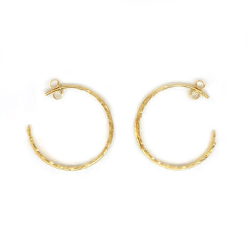 Gold Plated Fern Hoop Earrings, 4 of 7