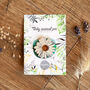 Wildflower Daisy Eco Wooden Pin Brooch, thumbnail 6 of 7