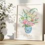 Birth Flowers Family Bouquet With Wildflowers Print, thumbnail 1 of 5
