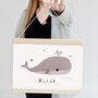 Personalised Name Whale Nursery Print, thumbnail 2 of 5