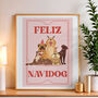 Feliz Navidog, Christmas Dog Art Print, thumbnail 2 of 12