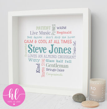 Personalised Retirement Word Art Gift For Him, 2 of 4