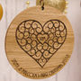 Personalised Wooden Heart Christmas Decoration, thumbnail 2 of 3