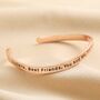 Adjustable Sisters Meaningful Word Wave Bangle, thumbnail 3 of 7