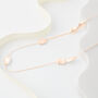 Elegant Long Baroque Confetti Matt Rose Gold Necklace, thumbnail 2 of 3