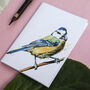 Inky Blue Tit Notebook, thumbnail 1 of 5