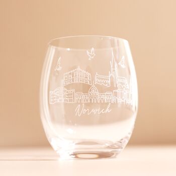 Norwich Engraved Gin Tumbler, 2 of 2