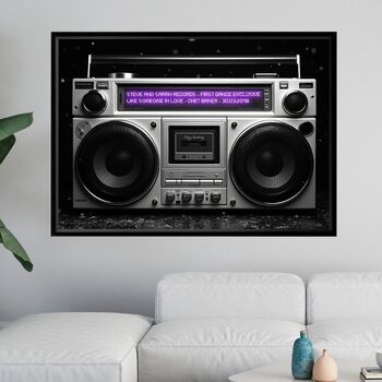 Custom Song Memory Anniversaty Boombox Music Gift For Him, 4 of 9