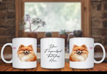 Personalised Pomeranian Dog Hearts Pet Gift Mug, 2 of 2