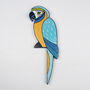 Hand Painted Blue Macaw Door Decoration, thumbnail 3 of 4