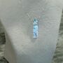 Silver Blue Sparkling Glass Sterling Silver Necklace, thumbnail 2 of 11