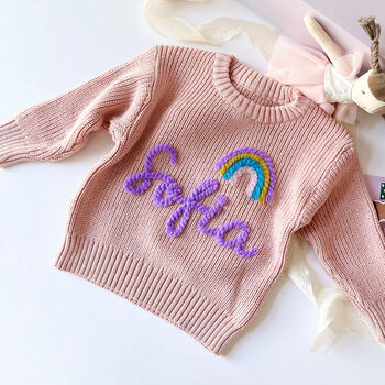 Personalised Name Knitted Cotton Jumper – Gift For Little Ones, 9 of 12